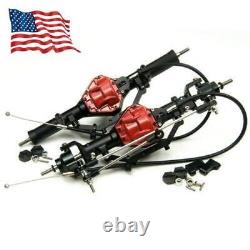 Aluminum Front & Rear Axle with 4WD Lock for Axial SCX10 1/10 Scale RC Crawler Car