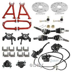 Go kart Front + Rear 4 Wheel Drive Half CV Axle Swing Arm Brake kit Golf E-bike