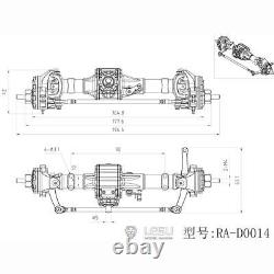 LESU 1/10 Front Differential Lock Axle for RAVE UM406 RC Car Truck Crawler Model